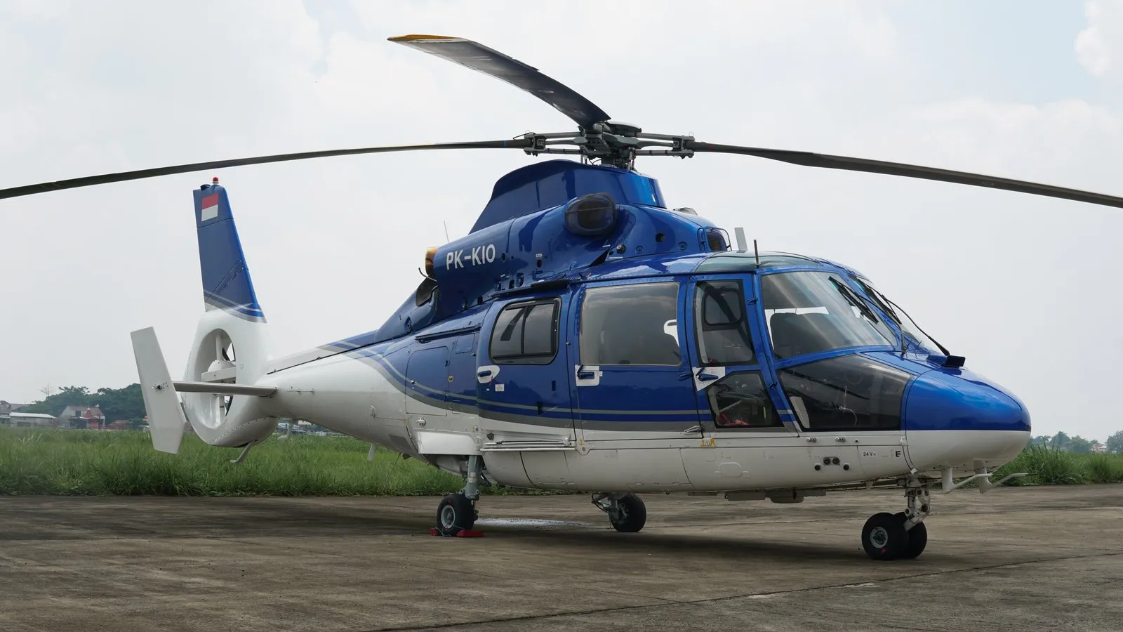 Falcon Skyways helicopter in flight